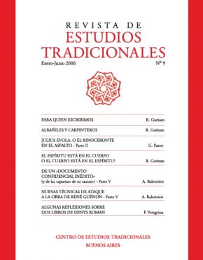 REVISTA DE ESTUDIOS TRADICIONALES Nº 9